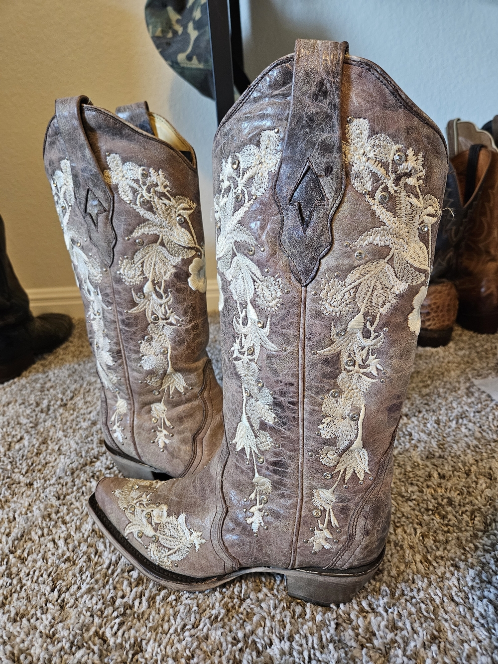 Tan Leather Boot Interior with Size Stamp